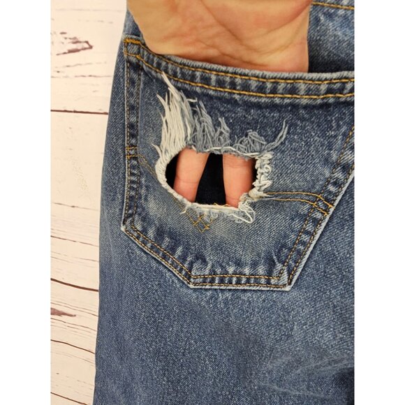 Levi's Bootcut 517s Size 36 x 30 Men's Denim Blue Jeans - Picture 3 of 14